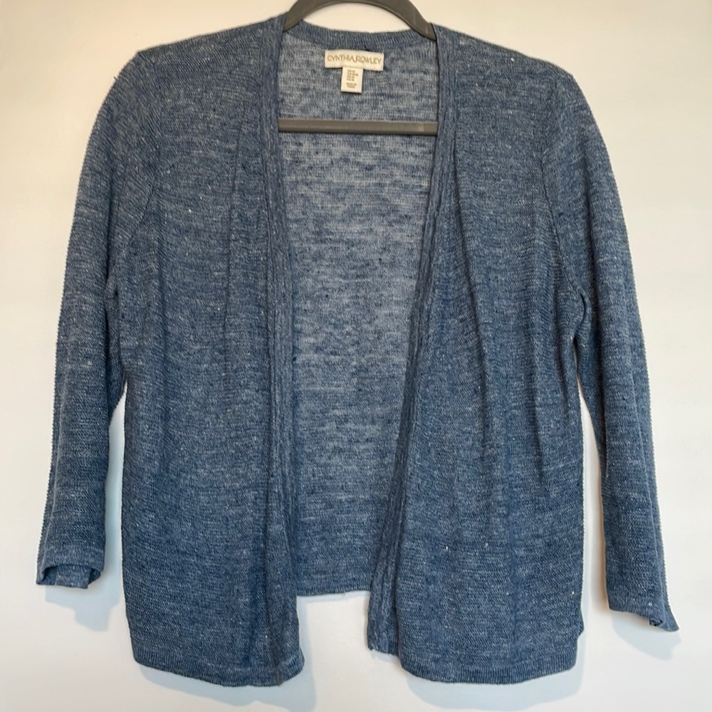 Blue Cynthia Rowley cardigan, size M